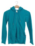 Vorschaubild 1 von Damen Sweatjacke Kapuzenjacke Türkis Gr. XS