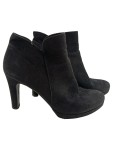 Vorschaubild 1 von Stiefeletten Damen Gr. 41 Schwarz Wildleder Reißverschluss 11 cm Elegant