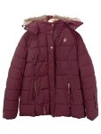 Vorschaubild 1 von Damen Winterjacke Steppjacke Kapuze Fellkragen Gr. 38/M Bordeaux