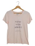 Vorschaubild 1 von Damen T-Shirt Rosa Gr. XS Veni Vidi Amavi Print Casual