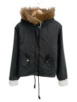 Vorschaubild 1 von Damen Winterjacke Gr. 38/M Schwarz Casual mit Kapuze