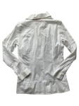 Vorschaubild 2 von Hemdbluse Damen Gr. 38/M Weiß Baumwolle Punkte Casual Langarm Knopf