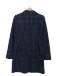Vorschaubild 2 von Damen Klassischer Mantel Gr. 34/XS Blau Kariert Business