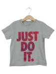 Vorschaubild 1 von T-Shirt Kinder Gr. 128 Just Do It Grau Kurzarm Baumwolle