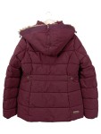 Vorschaubild 2 von Damen Winterjacke Steppjacke Kapuze Fellkragen Gr. 38/M Bordeaux