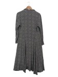 Vorschaubild 2 von Blusenkleid Damen L Schwarz Blumenmuster Viskose Midikleid