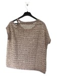 Vorschaubild 2 von MISS CAPTAIN TREND Damen Pullover Gr. 42/XL Beige Lochmuster Baumwolle