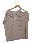 Vorschaubild 1 von MISS CAPTAIN TREND Damen Pullover Gr. 42/XL Beige Lochmuster Baumwolle