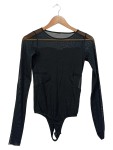 Vorschaubild 1 von Body Damen Gr. 36/S Schwarz Lyocell Uni Elegant Langarm Herbst/Winter