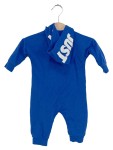 Vorschaubild 2 von Baby Body Overall Kapuze Gr. 62 Blau Logo-Print