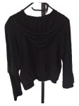 Vorschaubild 4 von Damen Strickjacke XL Schwarz Kapuze Rüschen Casual Feminin