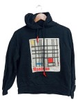 Vorschaubild 1 von Damen Kapuzenpullover Hoodie Schwarz Mondrian Art Einheitsgröße