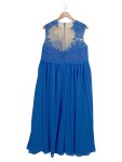 Vorschaubild 2 von festliches Kleid Damen Gr. 44/XXL Blau Elegant Maxikleid