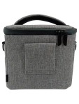 Vorschaubild 2 von Kameratasche Grau Polyester Fototasche Schultertasche 18x14x12 cm
