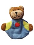 Vorschaubild 1 von Handpuppe Bär Stofftier Plüschtier Blau Gelb Rot