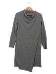 Vorschaubild 1 von Damen Freizeitkleid Gr. M Grau Casual Langarm Asymmetrisch