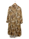 Vorschaubild 1 von Damen Blusenkleid Hemdblusenkleid XS Braun Tierdruck Casual