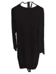 Vorschaubild 2 von LEINS' Damen Jerseykleid Schwarz Gr. 38 Langarm Viskose Casual