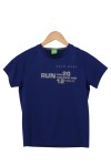 Vorschaubild 1 von Kinder T-Shirt Blau Gr. 52/XL Sportlich Casual Logo