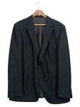 Vorschaubild 2 von Sakko Herren Grau Gr. 54 Gestreift Business Langarm Knopf Polyester