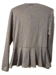 Vorschaubild 2 von Sweatjacke Damen Grau Gr. 38/M Polyester Elasthan Meliert Sportlich