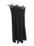 Vorschaubild 2 von Damen A-Linienrock Gr. 36 Schwarz Strickmuster Maxirock Elegant