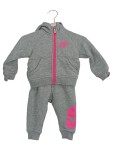 Vorschaubild 1 von Trainingsanzug Baby Mädchen Gr. 68 Grau Pink Sportlich Kapuze