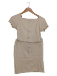 Vorschaubild 1 von Damen Twin Set Shirt Rock Gr. 38 Beige Rippstrick