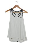 Vorschaubild 1 von Sportshirt Damen Weiß Gr. 36/S Baumwolle Uni Sportlich Ärmellos