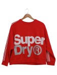 Vorschaubild 1 von Damen Sweatshirt Rot Logo-Print Baumwolle Gr. 40 L Freizeit