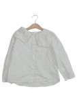 Vorschaubild 2 von Bluse Kinder Weiß Gr. 122 Baumwolle Lochmuster Charmant Langarm Alltag