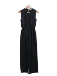 Vorschaubild 1 von Jumpsuit Damen Elegant Schwarz Spitze Raffungen Gr. 36/S