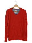 Vorschaubild 1 von Pullover Herren Rot Gr. 50/M Baumwolle Uni Casual Langarm Freizeit