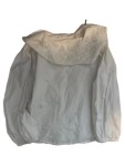 Vorschaubild 3 von Bluse Kinder Weiß Gr. 122 Baumwolle Lochmuster Charmant Langarm Alltag