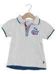Vorschaubild 1 von Kinder Poloshirt Gr. 104 Weiß Maritim Wal Motiv Kurzarm