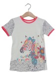 Vorschaubild 1 von PETIT BEGUIN T-Shirt Mädchen Gr. 126/128 Weiß Zebra Dschungel