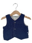 Vorschaubild 1 von Leichte Weste Kinder Blau Gr. 74 Baumwolle Uni Casual Ärmellos Alltag