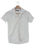 Vorschaubild 1 von Freizeithemd Kinder Gr. 146 Weiß Baumwolle Uni Casual Kurzarm 44 cm