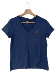 Vorschaubild 1 von Damen T-Shirt Blau Gr. 34/XS Casual V-Ausschnitt
