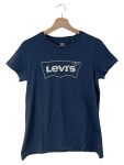 Vorschaubild 1 von Damen T-Shirt Blau Gr. 36/S Logo Print Casual Baumwolle