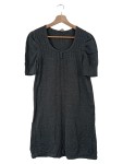 Vorschaubild 1 von Damen Strickkleid Gr. 38 Grau Meliert Casual Kurzarm