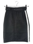 Vorschaubild 1 von Bleistiftrock Damen Gr. 34/XS Schwarz Polyester Streifen Sportlich