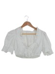 Vorschaubild 1 von Damen Trachtenbluse Bluse Weiß Gr. 34 Feminin Rüschen