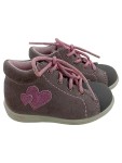 Vorschaubild 1 von Pepino Lauflernschuhe Mädchen Gr. 19 Grau Rosa Herz Wildleder
