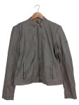 Vorschaubild 1 von Damen Lederjacke Braun Gr. 40/L Klassisch Reißverschluss