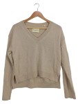 Vorschaubild 1 von Damen Pullover V-Ausschnitt Beige Gr. 34/XS Alpaka