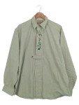 Vorschaubild 1 von Trachtenhemd Herren 42/XL Grün Klassisch Stickerei