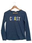 Vorschaubild 1 von Mädchen Langarmshirt Gr. 176 Blau Schriftzug COAST Casual