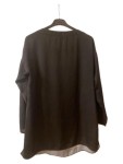 Vorschaubild 2 von Damen Bluse Shirt Gr. 44 Schwarz Modern Grafisch