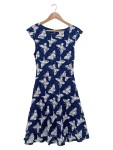 Vorschaubild 1 von Sommerkleid Damen Gr. S/36 Blau Schmetterling Muster